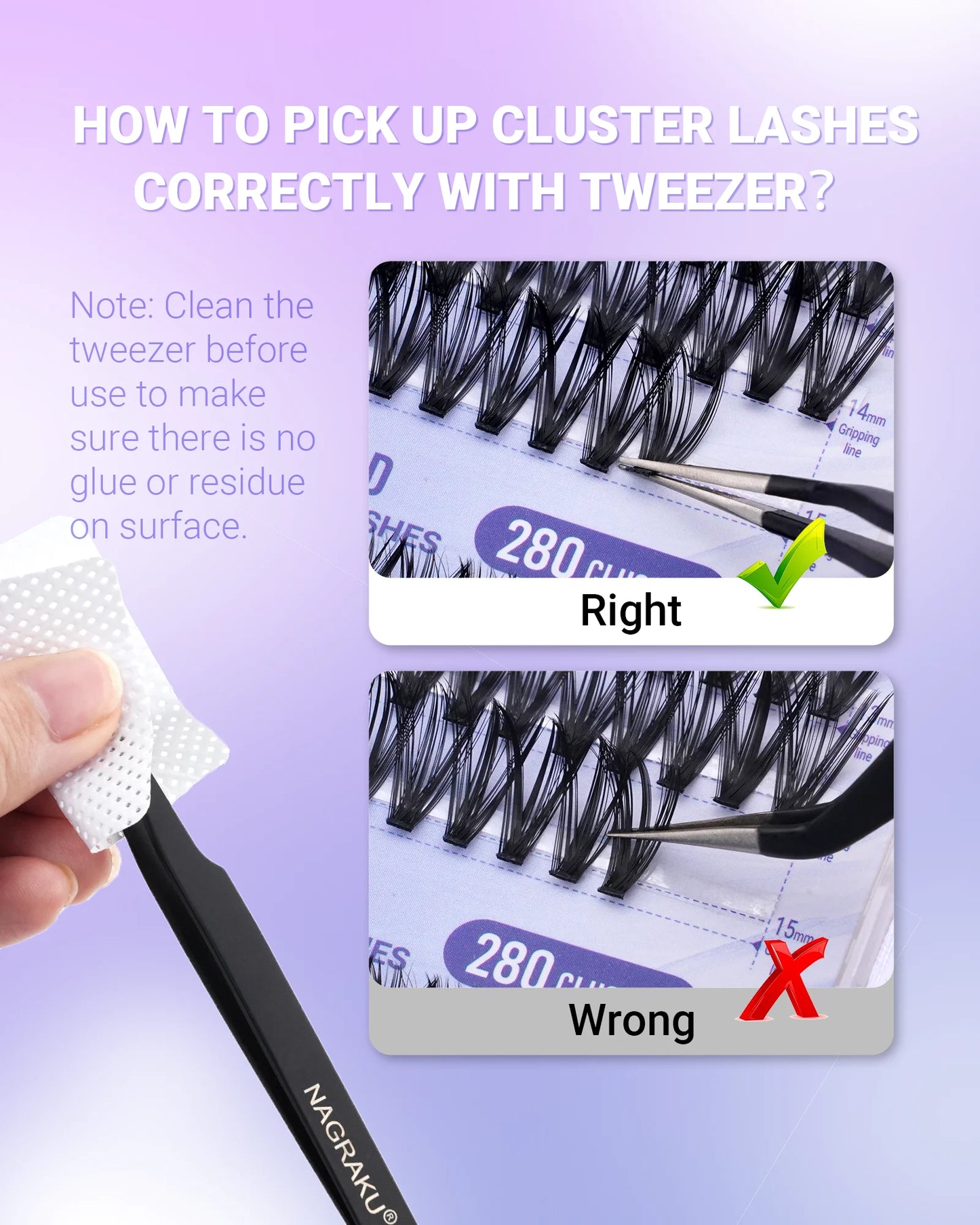 False Eyelashes Glue Needed DIY 280 Set Eyelash Extensions D Curl 9-15mm