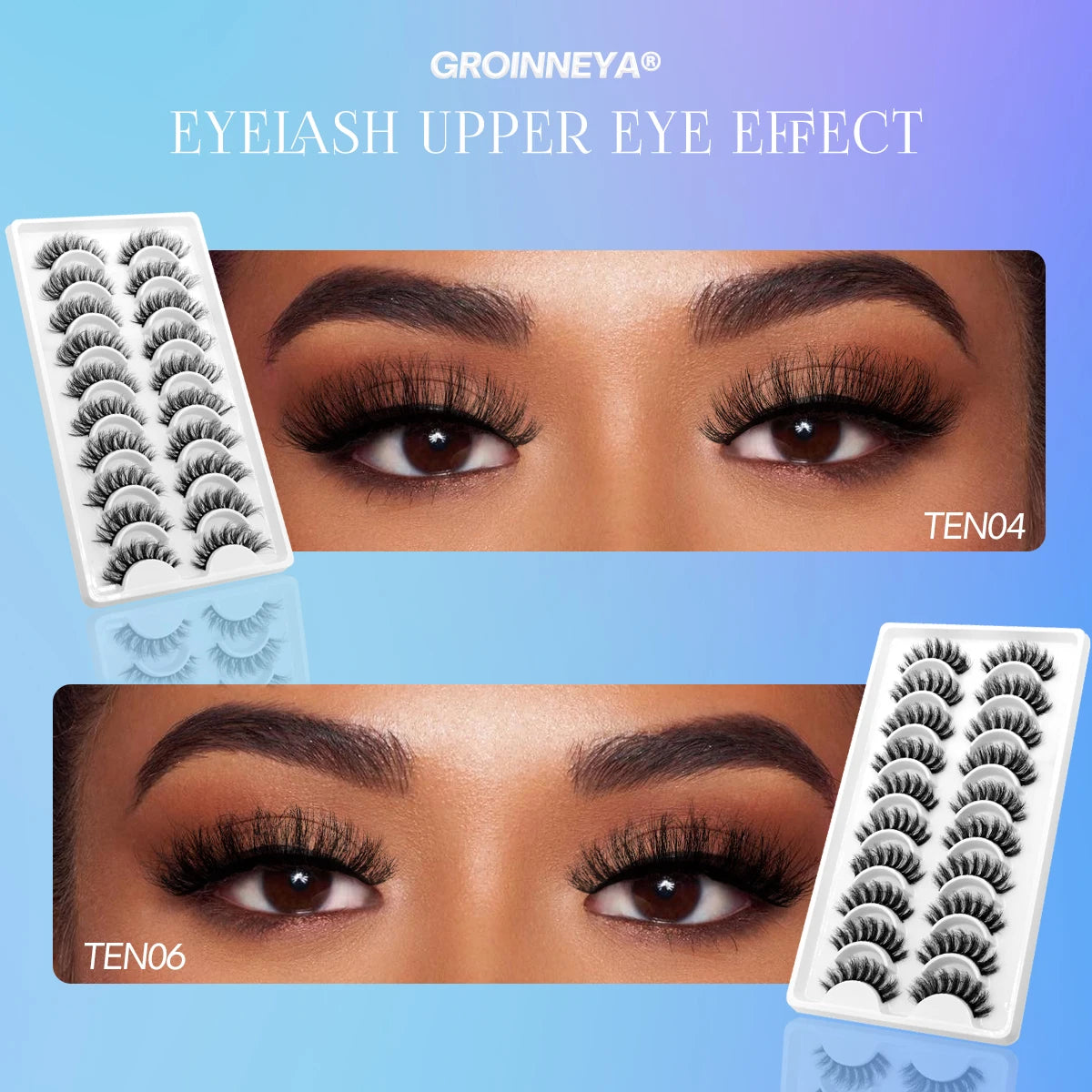 Eyelashes TEN04 and TEN0 10 Pairs