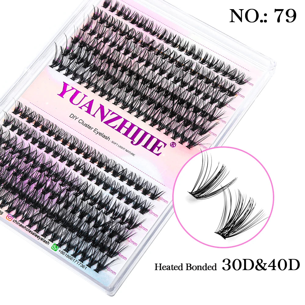 DIY Clusters Eyelash Extension Natural Segmented Eyelashes Bundles