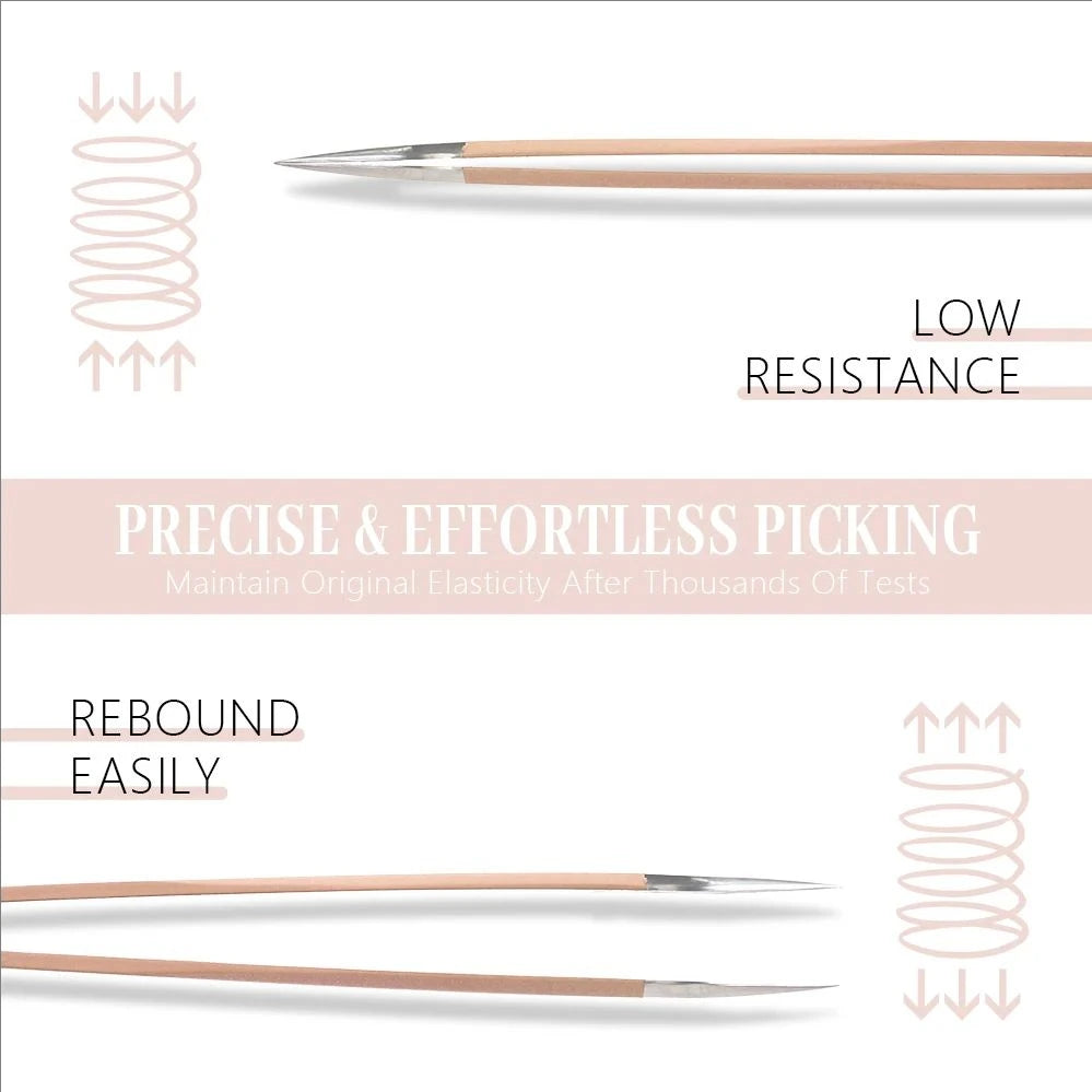 1PC Eyelash Extension Tweezers Stainless Steel 3D Accurate Clip Eyelashes Tweezers