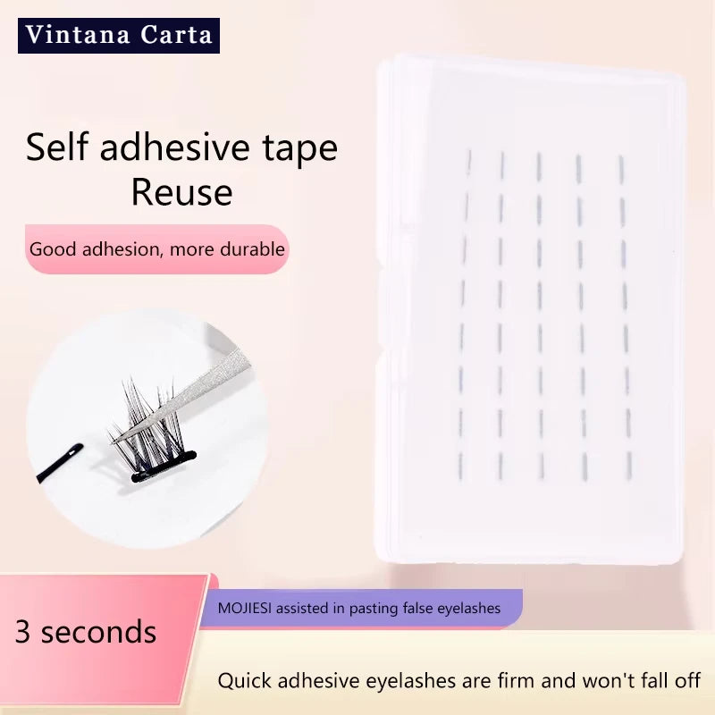 40/200pcs Hypoallergenic Waterproof Adhesive Tape Glue-Free Eyelash Glue Strip