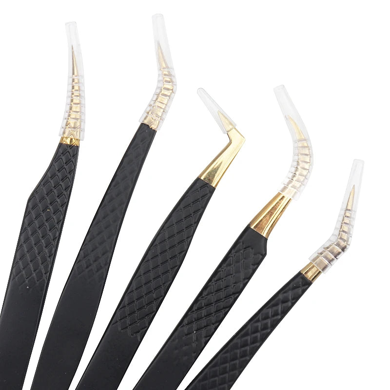 1Pc Anti-static Stainless Steel Eyelashes Tweezers Lashes Extension