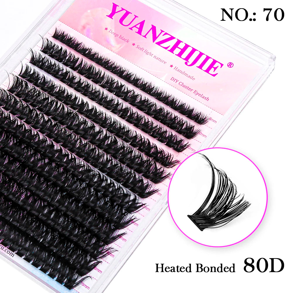 DIY Clusters Eyelash Extension Natural Segmented Eyelashes Bundles