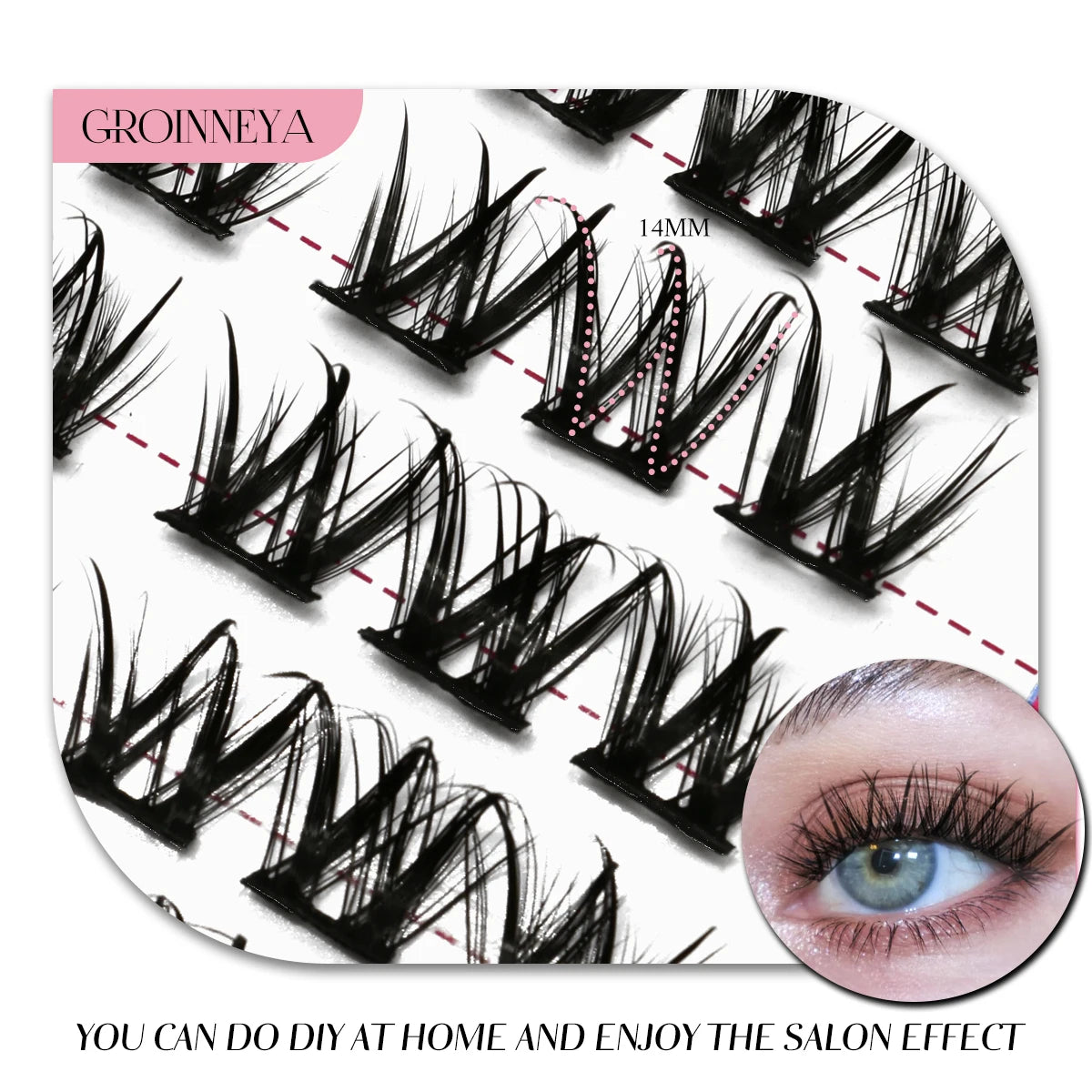 JAPAN Natural Look Volume Lash Cluster Eyelashes Extension