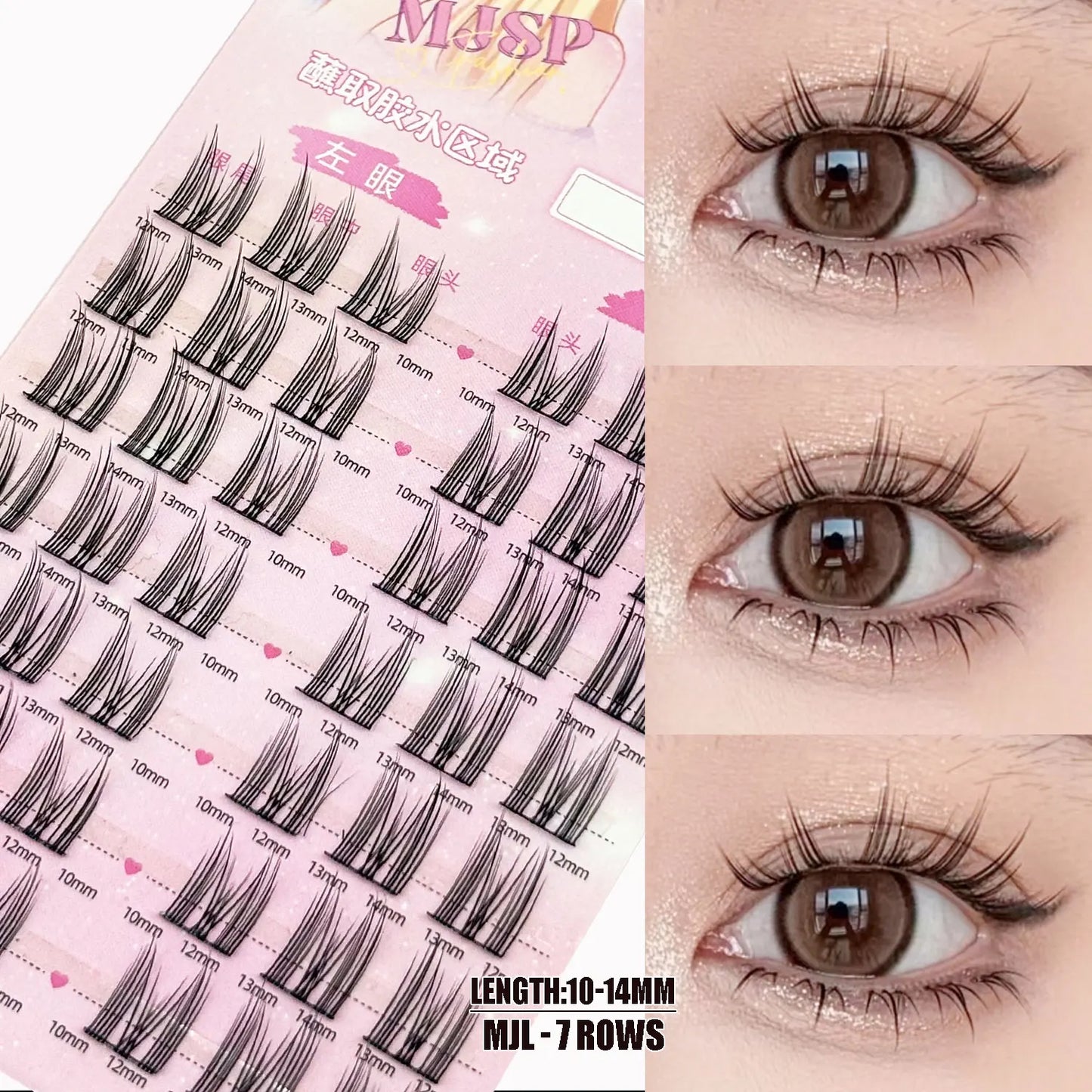 Japan Fox Eye Effect Cluster Lashes
