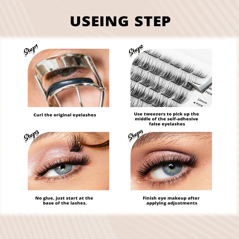 No Glue Needed Self Adhesive Cluster Lash