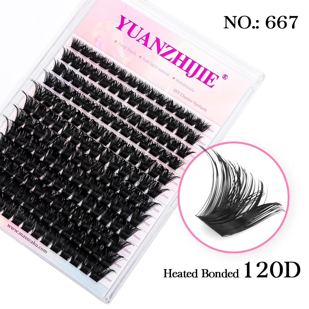 DIY Clusters Eyelash Extension Natural Segmented Eyelashes Bundles