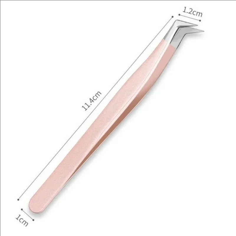 1PC Eyelash Extension Tweezers Stainless Steel 3D Accurate Clip Eyelashes Tweezers