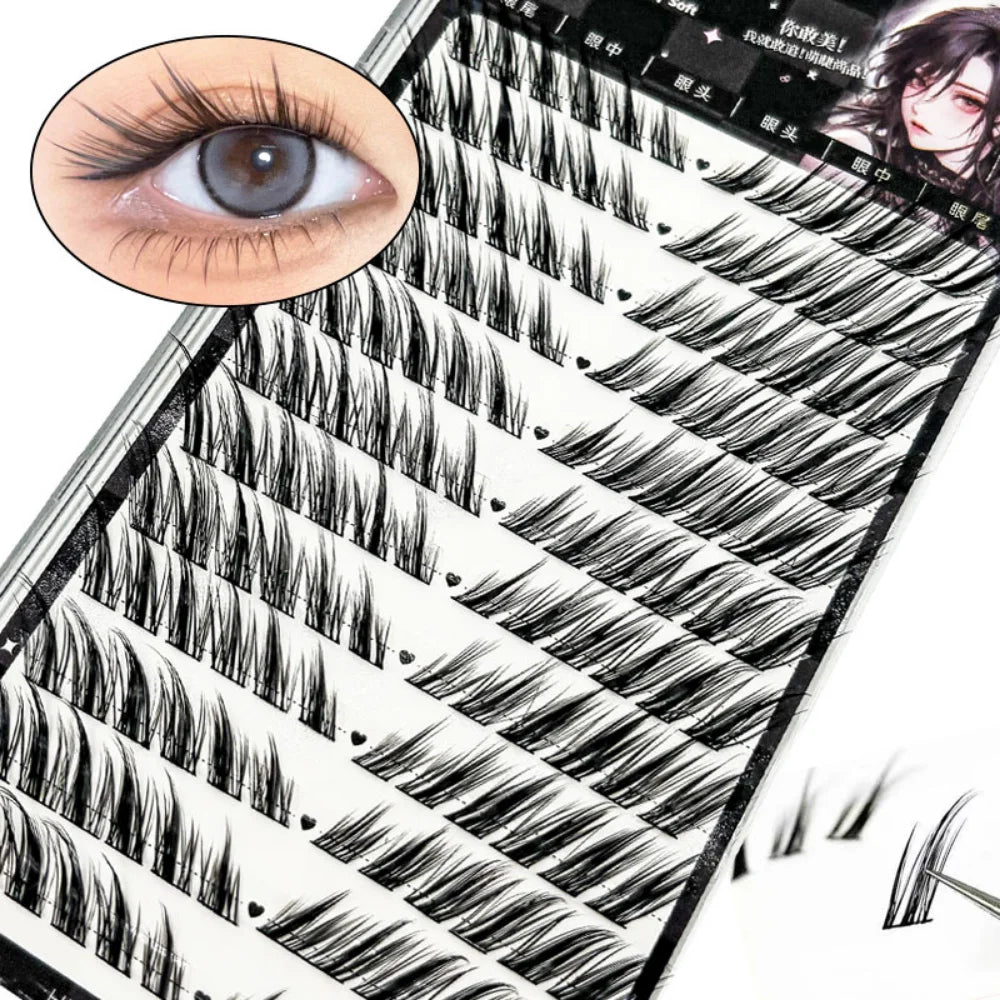 Japan Fox Eye Effect Cluster Lashes