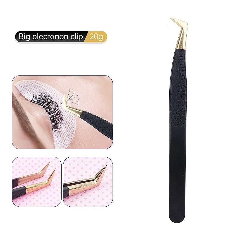 1Pc Anti-static Stainless Steel Eyelashes Tweezers Lashes Extension