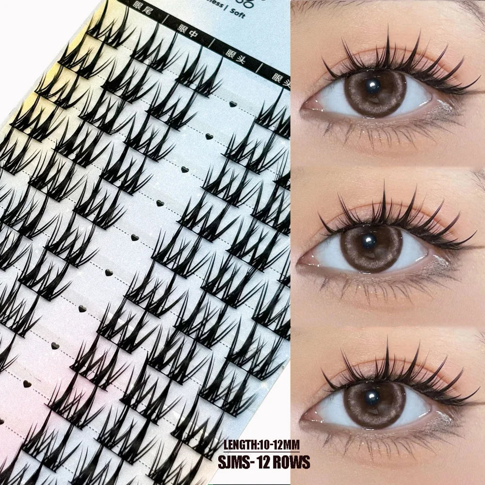 Japan Fox Eye Effect Cluster Lashes