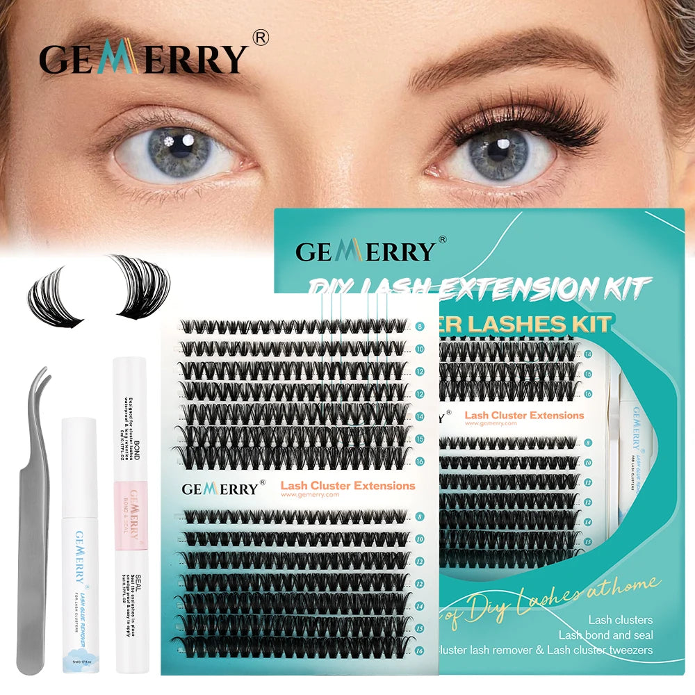 Eyelashes Extension Kits 280pcs Lash Clusters Lash Bond And Seal Lash Glue Remover And Lash Tweezer
