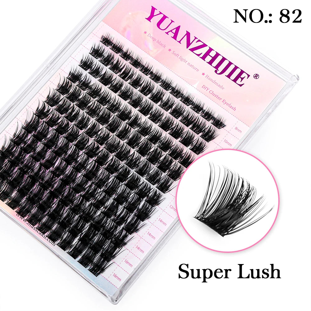 DIY Clusters Eyelash Extension Natural Segmented Eyelashes Bundles