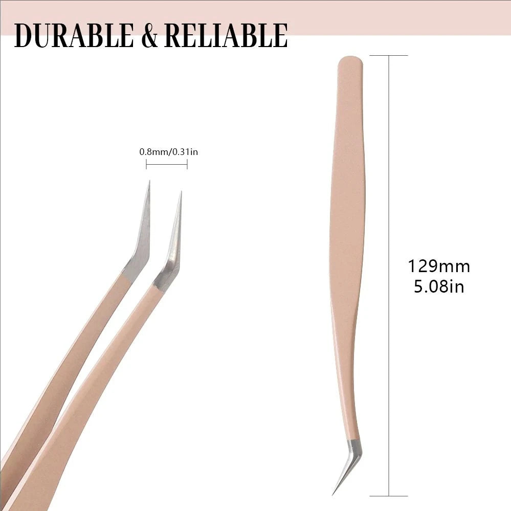 1PC Eyelash Extension Tweezers Stainless Steel 3D Accurate Clip Eyelashes Tweezers