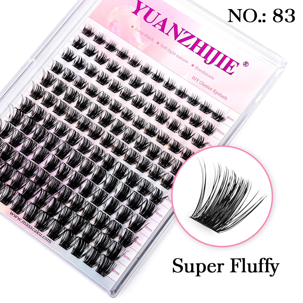 DIY Clusters Eyelash Extension Natural Segmented Eyelashes Bundles