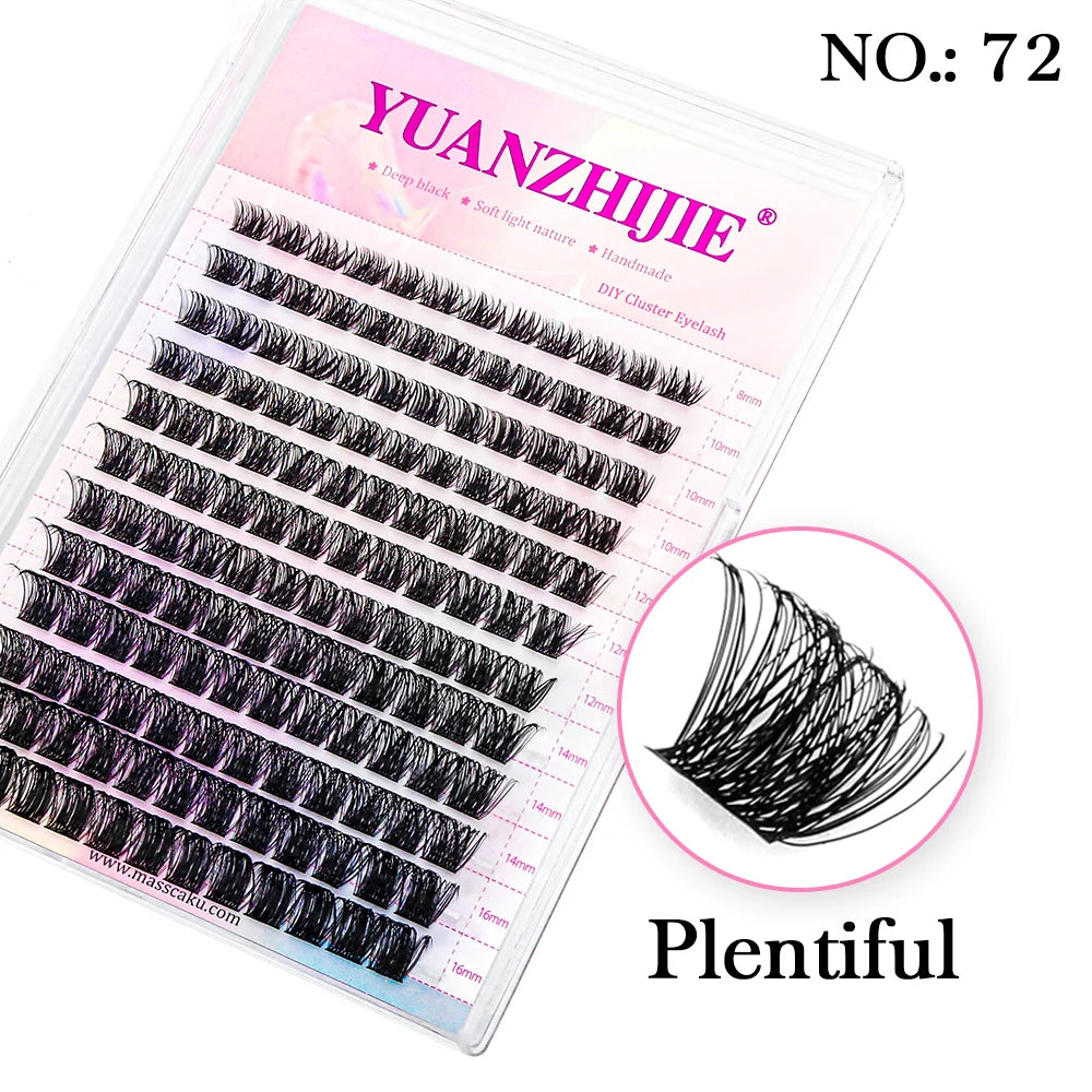 DIY Clusters Eyelash Extension Natural Segmented Eyelashes Bundles