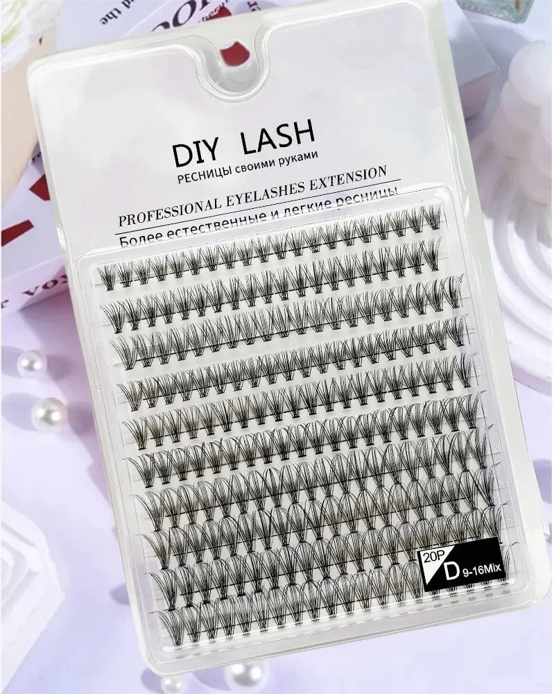 DIY Lash Cluster Lashes, Proffesional eyelash exension.