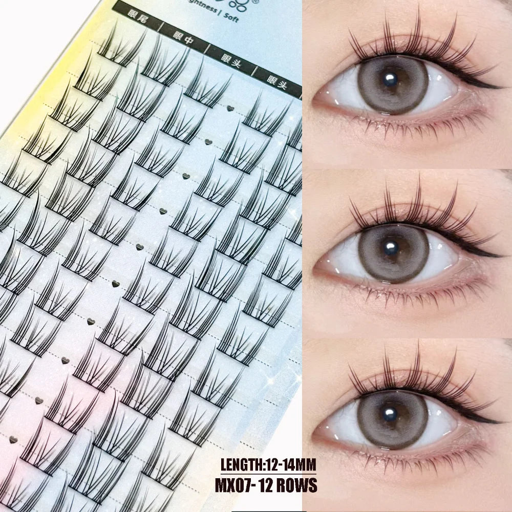 Japan Fox Eye Effect Cluster Lashes