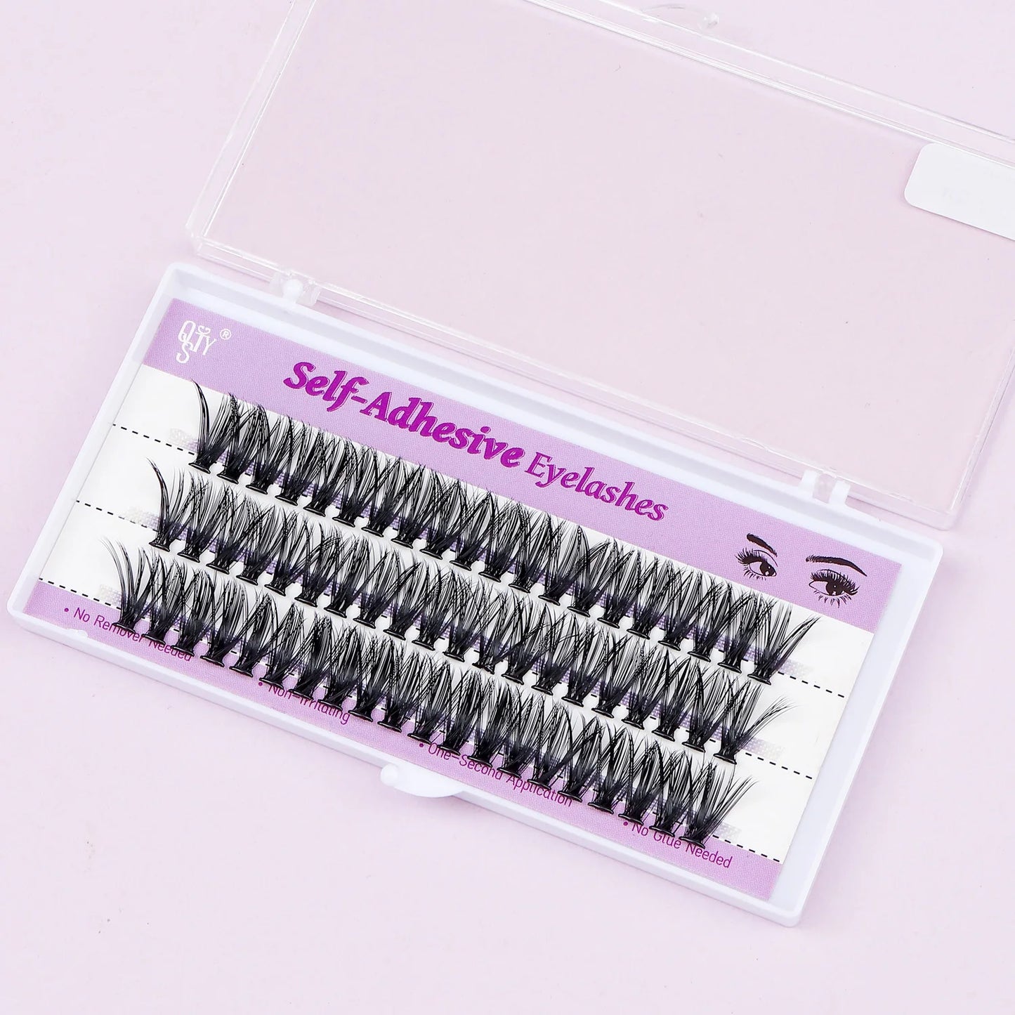 Self Adhesive Eyelashes Extension Kit 60 PCS Self Adhesive Lashes