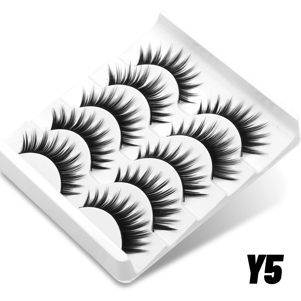 5/10 pairs 3D Mink Lashes Faux Mink Fluffy Lash Soft Full Thick Wispy Eyelash Dramatic False Eyelashes Makeup