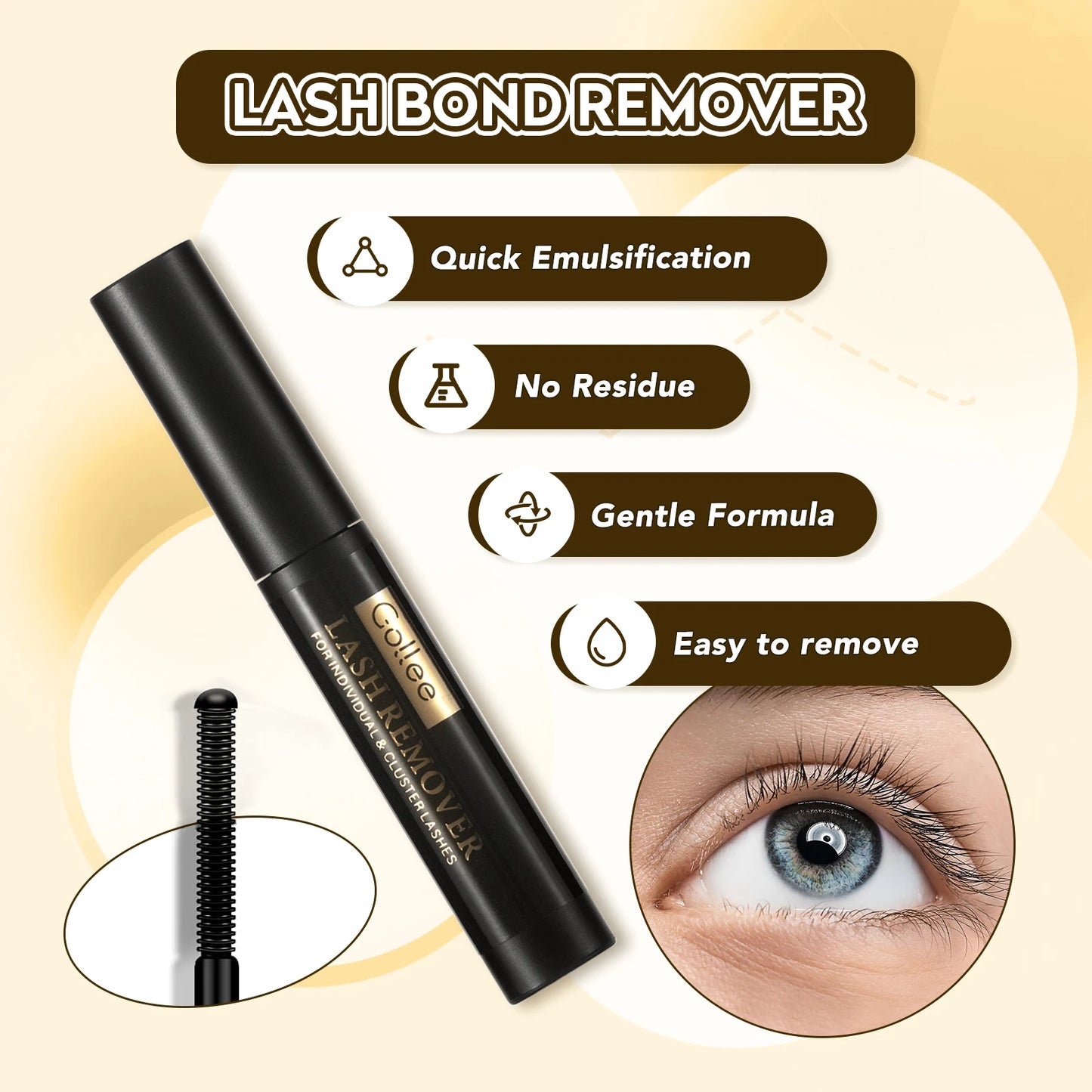 168pcs DIY Cluster Lash Kit 2 IN 1 Bond and Seal 8ml Lasting 3Days Lash Remover Home Use False Eyelash Adhesive Seal