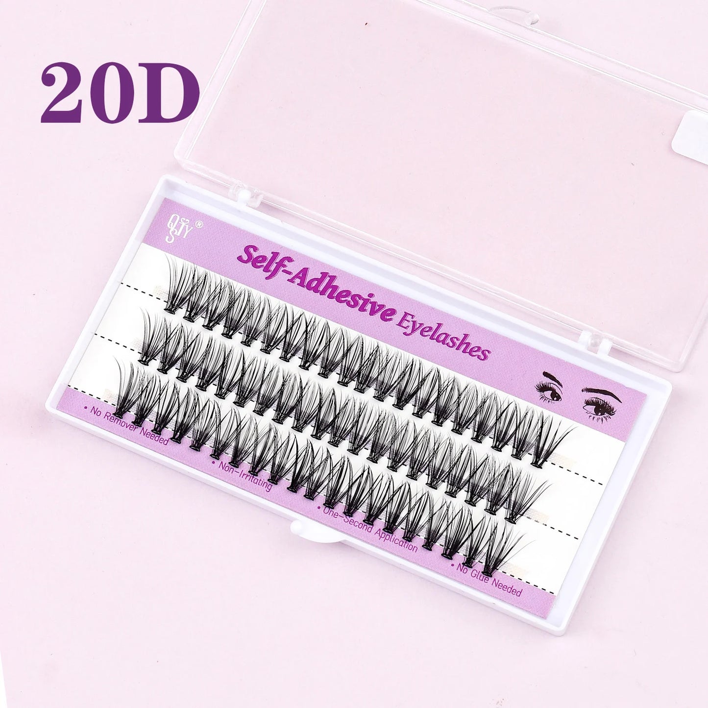 Self Adhesive Eyelashes Extension Kit 60 PCS Self Adhesive Lashes