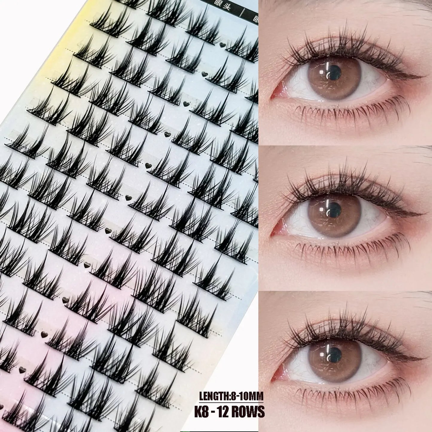 Japan Fox Eye Effect Cluster Lashes