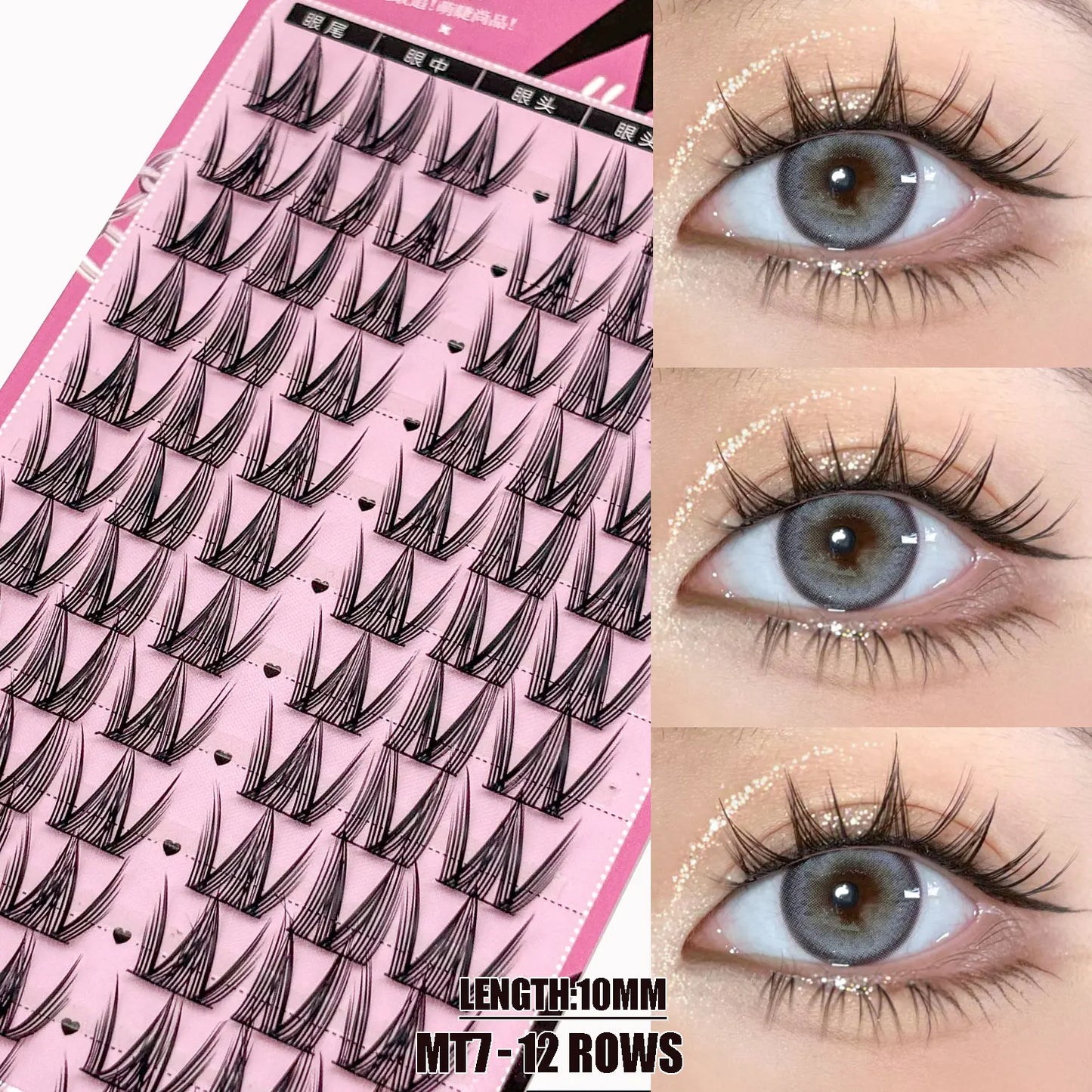 Japan Fox Eye Effect Cluster Lashes