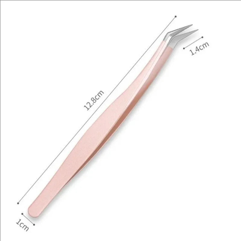 1PC Eyelash Extension Tweezers Stainless Steel 3D Accurate Clip Eyelashes Tweezers