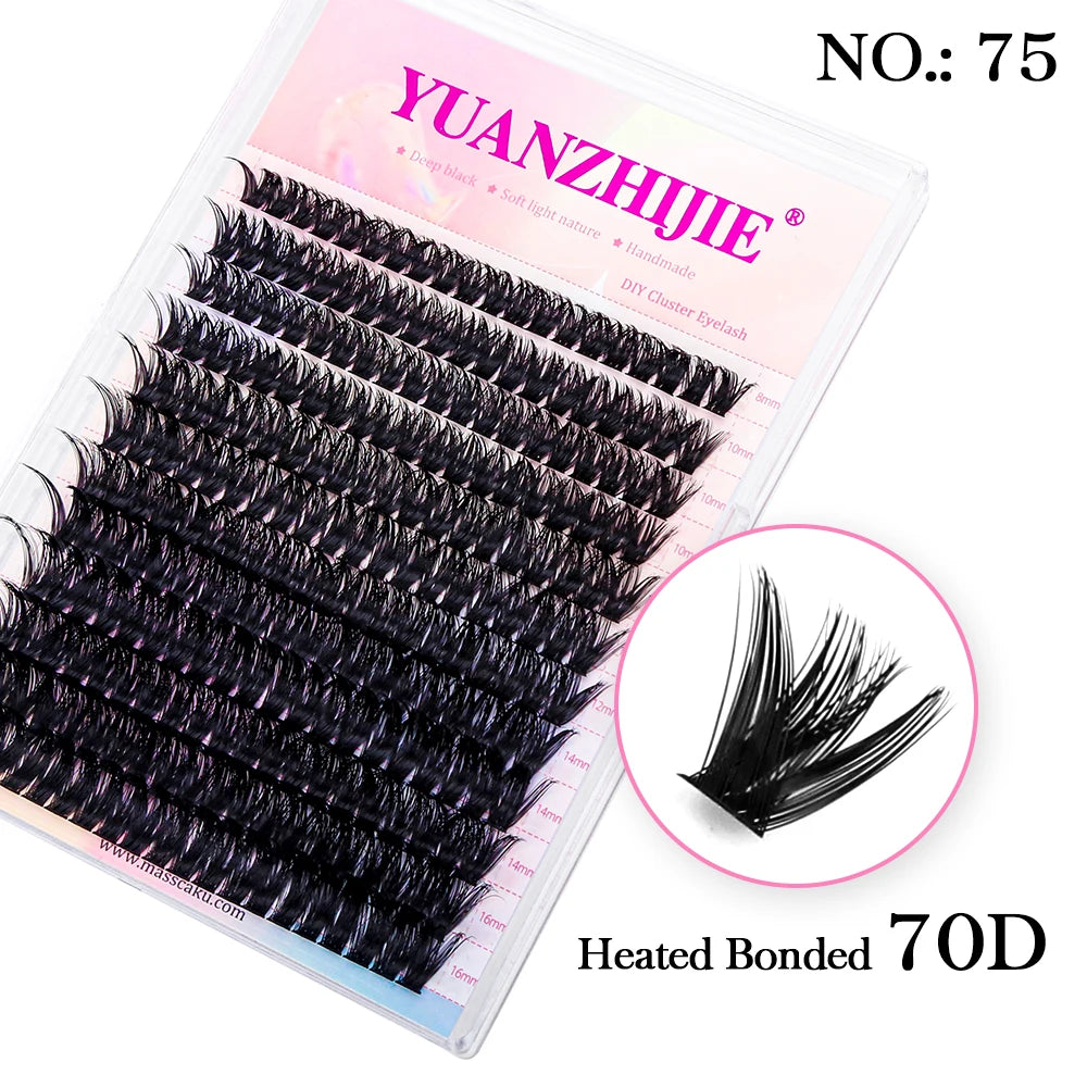 DIY Clusters Eyelash Extension Natural Segmented Eyelashes Bundles