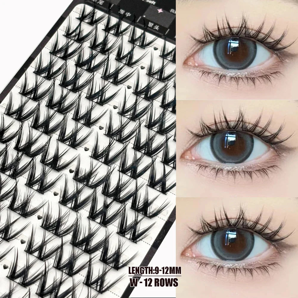Japan Fox Eye Effect Cluster Lashes