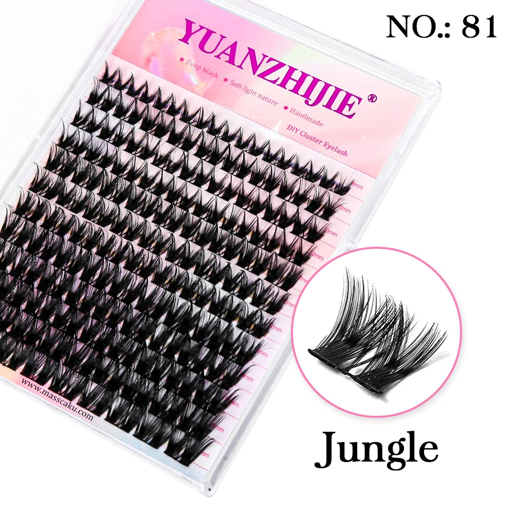 DIY Clusters Eyelash Extension Natural Segmented Eyelashes Bundles