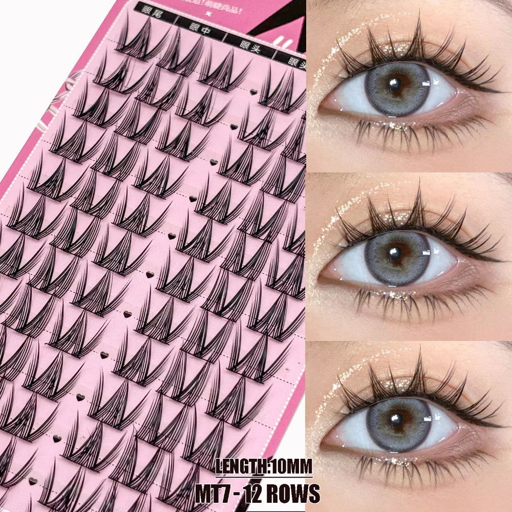Japan Fox Eye Effect Cluster Lashes