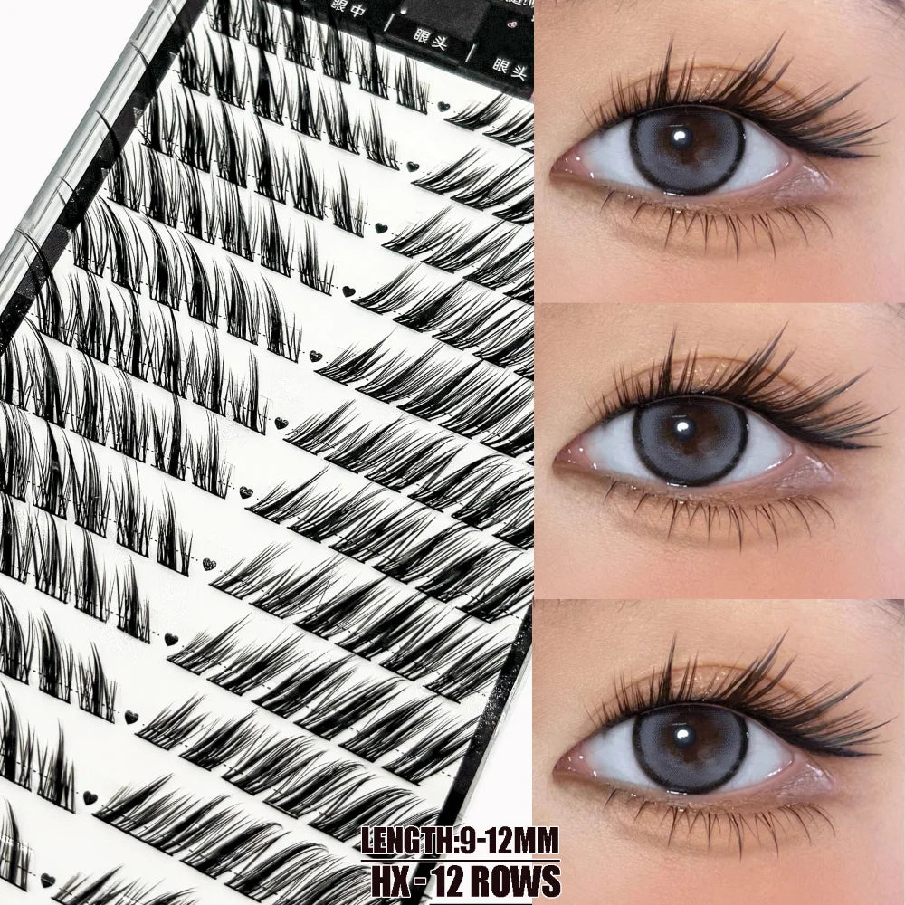 Japan Fox Eye Effect Cluster Lashes