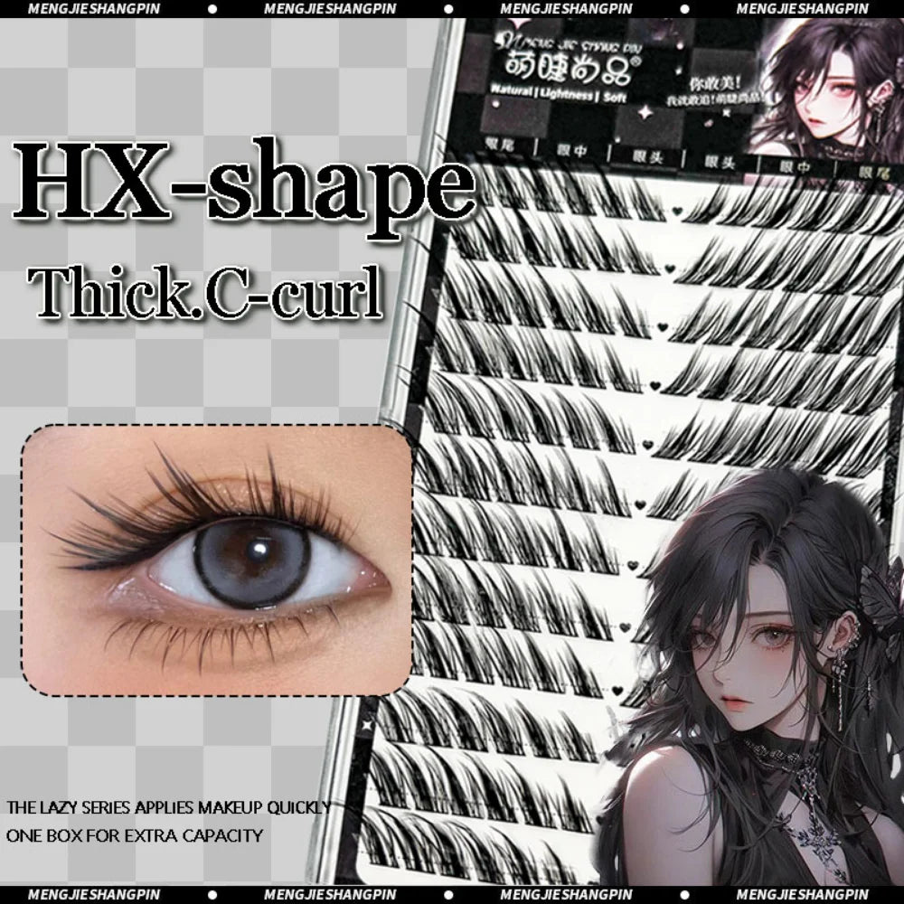 Japan Fox Eye Effect Cluster Lashes