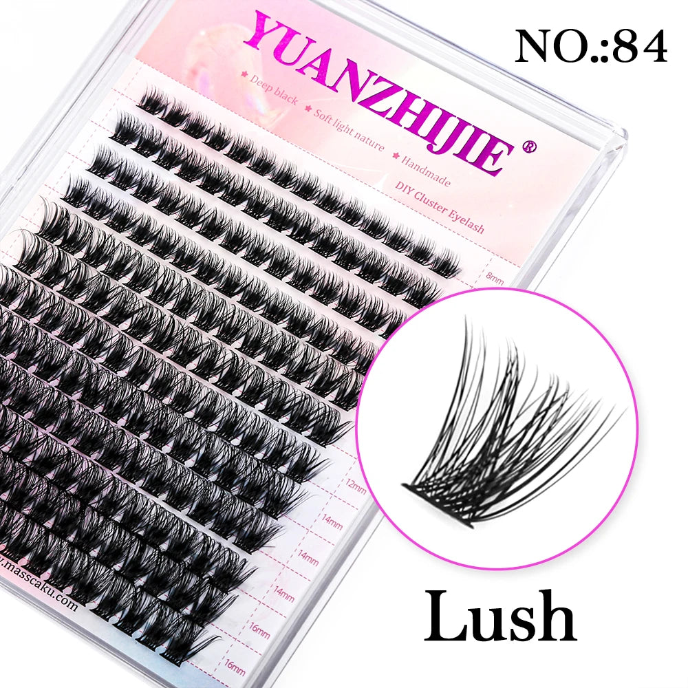 DIY Clusters Eyelash Extension Natural Segmented Eyelashes Bundles