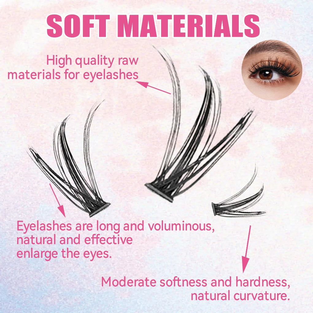 Eyelashes 200 PCS Clusters Lash Bond and Seal Makeup tools DIY Lashes Extension