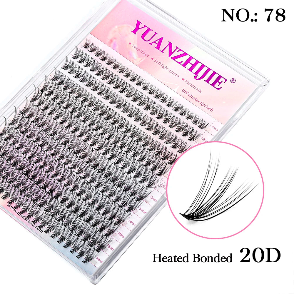DIY Clusters Eyelash Extension Natural Segmented Eyelashes Bundles