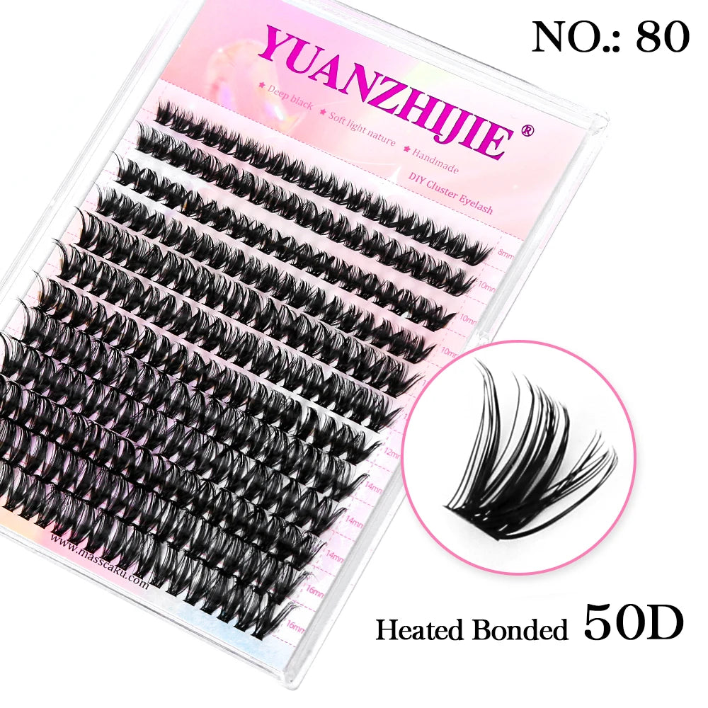 DIY Clusters Eyelash Extension Natural Segmented Eyelashes Bundles