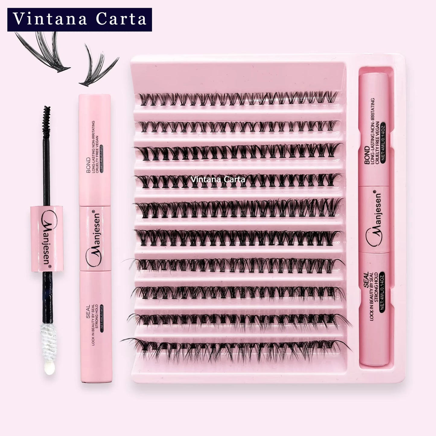 Eyelashes 200 PCS Clusters Lash Bond and Seal Makeup tools DIY Lashes Extension