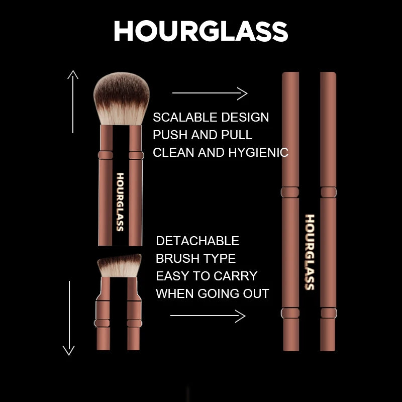 Double-ended Foundation Brush and Loose Powder Brush