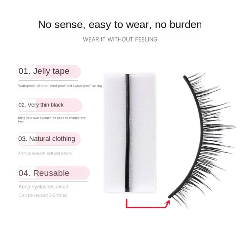 Reusable Self-Adhesive Glue-Free Eyelash Glue Strip