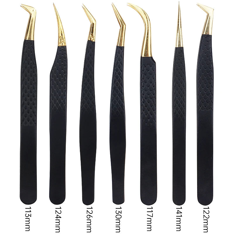 1Pc Anti-static Stainless Steel Eyelashes Tweezers Lashes Extension