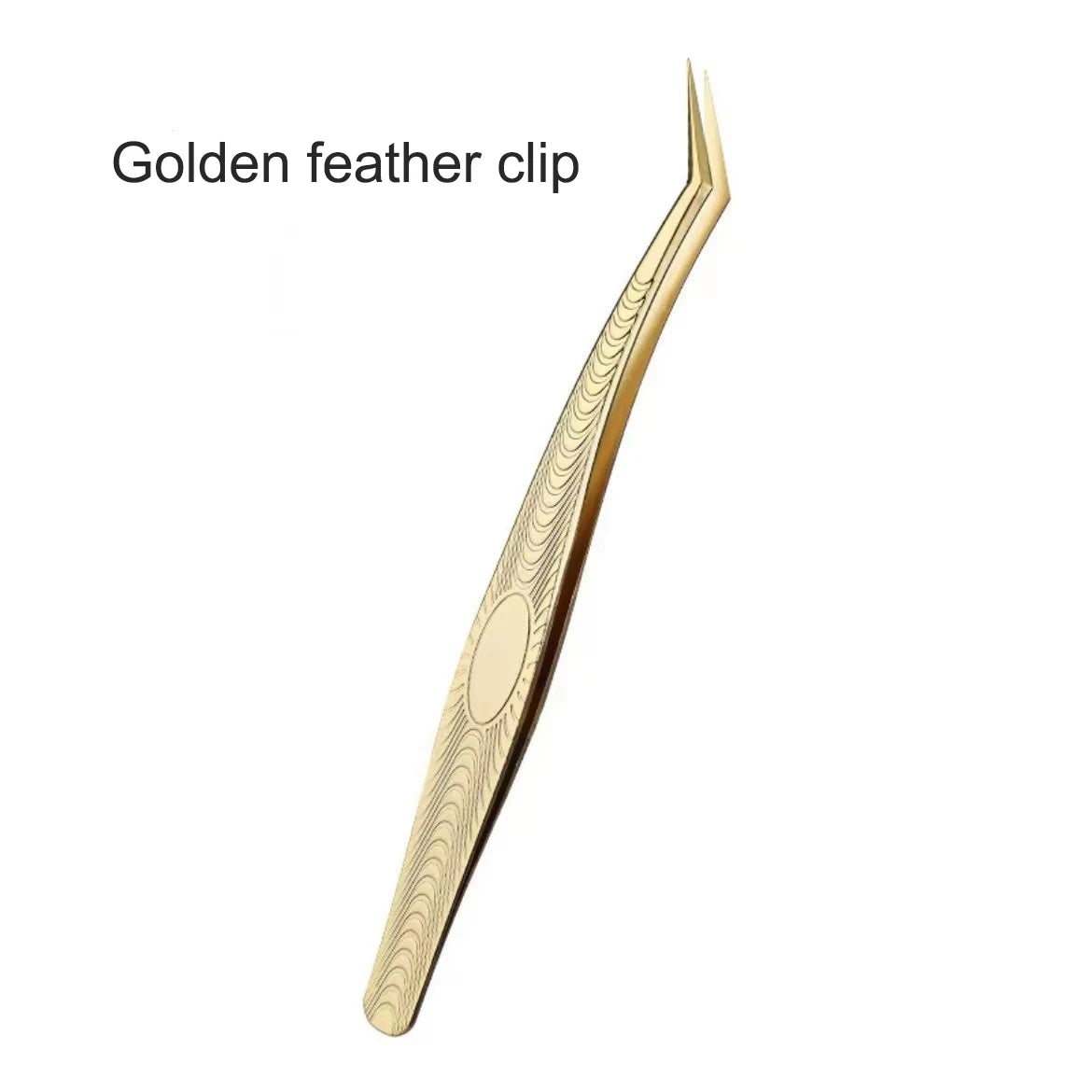 Eyelash Tweezers Professional Golden Stainless Steel High Precision