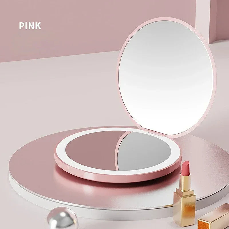 Magnifying Mini LED Luminous HD Makeup Mirror