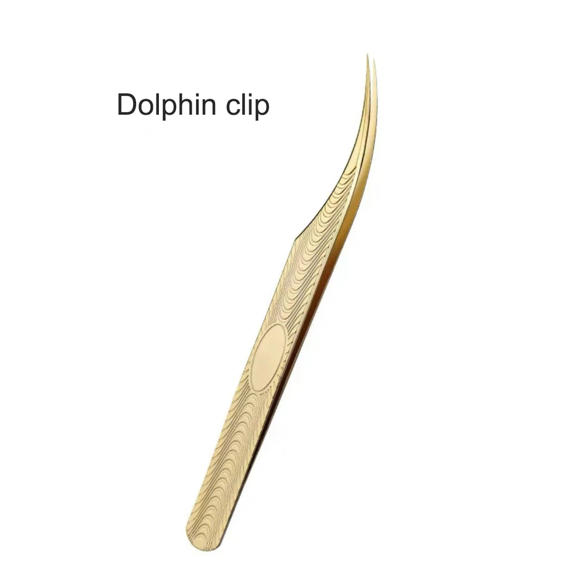 Eyelash Tweezers Professional Golden Stainless Steel High Precision