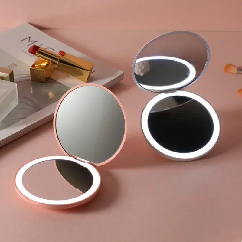 Magnifying Mini LED Luminous HD Makeup Mirror