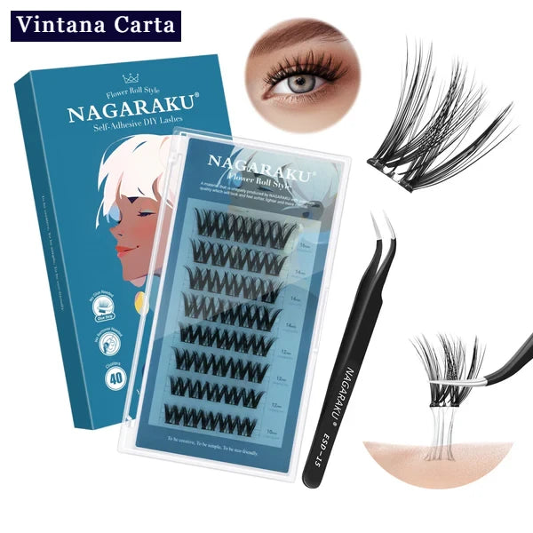 No Glue Needed Individual Lashes 8-16mm Cluster Lashes Natural Look